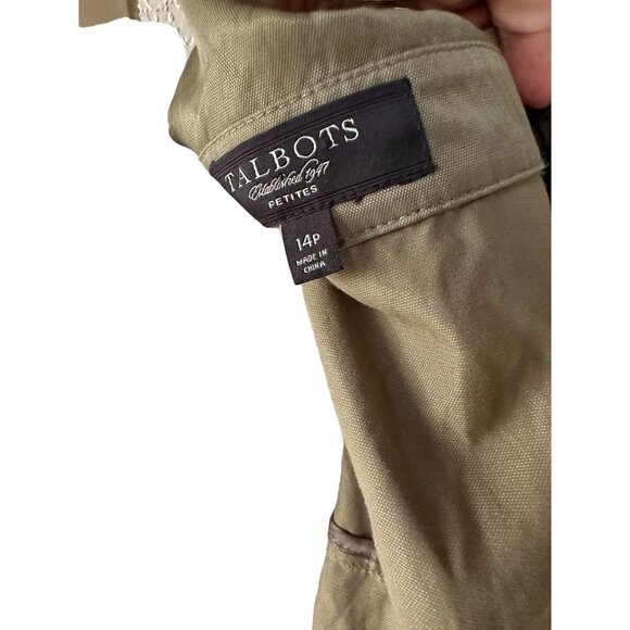 TALBOTS Womens Olive Green Spring Jacket Size 14P - Picture 5 of 5